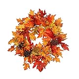 Herbstblatt-Türanhänger, 16,69 Zoll Handgemachter Ahornblatt-Herbstschmuck,...