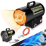 Aopunly Gasheizgebläse 15 KW Gasheizer Luftdurchsatz 320 m³/h, Gasheizstrahler für...