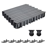6m Entwässerungsrinne Tiefe 148mm Belastungsklasse C250, Gußrost komplett SET...