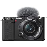 Sony Alpha ZV-E10 APS-C spiegellose Vlog-Kamera mit 16-50mm Objektiv (Display...