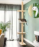 Runesol Kratzbaum deckenhoch, 236-278 cm hoher Katzenbaum mit Mehreren Etagen,...