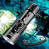 Tauchlampe LED Professionelle 6000 Lumen Unterwasser Taschenlampe Hohe Lumen...