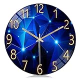 Lafocuse Lautlos Wanduhr Glas, Kreativ Sternenhimmel Stylisch Modern, Qualität...
