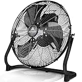 TRESKO AERSON Bodenventilator 50cm | Windmaschine mit 3-Leistungsstufen 120W |...