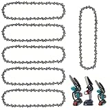 Ersatzkette, 6 Stück 5,25 Zoll Sägekette mit 28 Treibglieder, 1,1 mm Stärke für Akku...