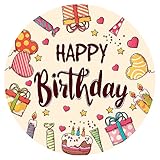 J&M DECO Essbare Tortenaufleger - Tortenaufleger Geburtstag - Tortendeko Happy Birthday...