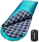 Bessport Schlafsack Flannel für Camping 3-4 Jahreszeiten - 10 °C-15°C |...