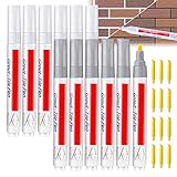 SKJJL Fugenstift, 6 Stück Fugenmörtel Weiss Fliesen und 6 Fugenstift Grau mit 8...