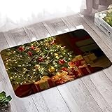 Fußmatte Personalisiert, Vorzimmer Teppich 40X60cm Rot Grün Weihnachtsbaum Geschenkbox...