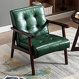 Retro Holzsessel Wohnzimmer Massivholz Sessel Gepolsterter Sessel Lounge Sessel mit...