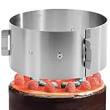 4smile Tortenring verstellbar hoch 10 cm - Edelstahl Backring verstellbar 16-30...