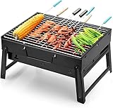Uten Grill BBQ Portable Holzkohlegrills, Faltbare Grillwagen Outdoor Tischgrills Tragbar...