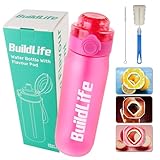 Air Sportflasche, 750 ml, Wasserflasche mit 3 Aroma-Schalen, Luftflasche, parfümiert,...