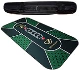 Rivergen Pokermatte 120 x 60 cm (Grün) 3 mm dick | Inklusive Tragetasche | Texas Holdem...