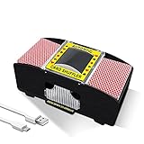 Ni-SHEN automatischer Kartenmischer für 2 Decks, USB-/batteriebetrieben, elektrischer...