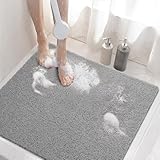 HITSLAM Duschmatte rutschfest, 60x60cm Badewannenmatte rutschfest mit Ablauf, Weiche...