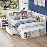 FEZTOY Kinderbett, 140x200 cm, Doppelbett, multifunktionales Kinderbett mit...