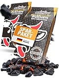 Grill Holzkohle Buche - 2x Grillkohle 10kg Säcke - Ideal für Grill & Smoker -...
