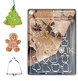 20er Ausstechform Set - für Backen Weihnachten & XMAS - Steckform & Keksausstecher &...
