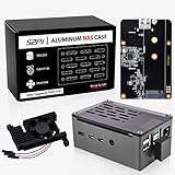 GeeekPi Raspberry Pi 4 Aluminium NAS Gehäuse mit PWM Lüfter und M.2 SATA SSD...
