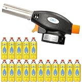 Z.M.C Gasbrenner + 16x Gaskartuschen 227g, Flambierbrenner bis zu 1300°C,...