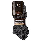 Gesundheitsstrumpf 6 Paar Norweger Socken ohne Gummi Diabetikersocken Wolle Ohne...