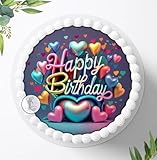 Tortenaufleger Tortenbild, Zuckerbild zum Geburtstag, Essbares Foto für Torten,...