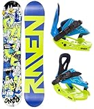 Raven Snowboard Set: Snowboard Raven Bang Junior + Bindung Raven s160 Junior Blue/Lime...