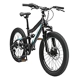 BIKESTAR Kinder Fahrrad Fully Mountainbike 7 Gang Shimano, Scheibenbremse ab 6...