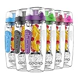 Opard Trinkflasche 946 ml Fruit Infuser Sports Trinkflasche Water Bottle Tritan BPA-frei...