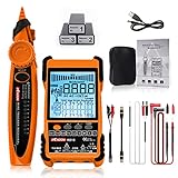 KKnoon Netzwerk Kabel Tester POE Kabeltester mit LCD-Display, Multimeter Strom...