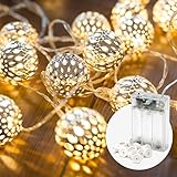 CozyHome Marokkanische Lichterkette - 5 Meter & 20 LED in Warmweiß I mit...