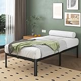 Lutown-Teen Metallbett 90x200 cm mit Runde Eckbeine, Höhe 30.5cm Bett mit Lattenrost,...