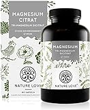 NATURE LOVE® Premium Magnesiumcitrat - 2320mg (360mg elementar) Magnesium je Tagesdosis -...