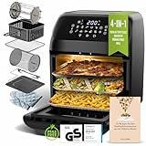 Stillstern Heißluftfritteuse 12L mit LED-Touchscreen, XXL Rezeptbuch auf...