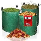 BigDean Gartensack XXL 272L - 3er Set - Laubsack mit extra robustem 150g/m² Gewebe -...