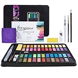 GYBOOM Aquarellfarben Set,48 Farben Vollaquarell-Palette in Metallbox,tragbares...