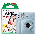 Fujifilm Instax Mini 12 Sofortbildkamera, mit 20 Filmen, Pastellblau
