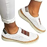 Sneaker Damen Schwarz Elegant Mesh Spitze Slip On Schuhe Fußballschuhe Laufschuhe...