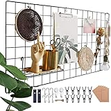 WUZILIN Wandgitter Schwarz,Wanddekor, Multifunktionale Gitterwand, DIY Eisen...