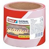 tesa® Signal Absperrband - Warnband zur Absperrung, Markierung und zur Abgrenzung von...