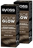 Syoss Color Glow Pflegende Haartönung Tiefes Braun (2x 100 ml), semi-permanente...