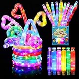 Piucrty 12 Stück Mitgebsel Kindergeburtstag 2022 LED Pop Tubes Fidget Toys Knicklichter...
