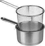 MGE - Kasserolle mit Frittierkorb - Kochtopf - Stielkasserolle -...