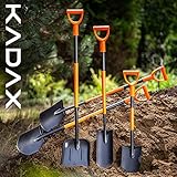 KADAX Drainierspaten, Drainagespaten mit D-Griff, Schaufel aus Stahl, Spitze Schaufel mit...