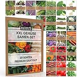 20er Gemüse Samen Set von Naturlie, 20 Sorten Premium Gemüse Saatgut im Gemüseset für...