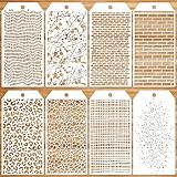 JSRQT 8 Stück Leopardenmuster Schablonen Set,Leopard Painting Stencils,Zeichnung...