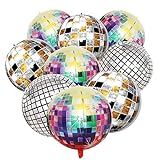 Party Deko,Helium Ballons,9 Stück Discokugel Luftballon,22 Zoll 4D Discokugel...