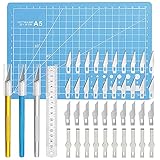 Lhedon Carving Craft Messer Set,Precision Craft Hobby Messer Set Enthält 40...