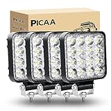 PICAA LED Arbeitsscheinwerfer 4X 3.3 Zoll 48W Arbeitsscheinwerfer Traktor 12V 24V...